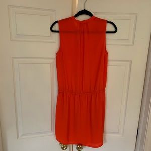 Orange Cinch Waist Dress